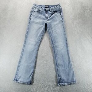 Silver Jeans Womens 30 Blue Suki Slim Boot Mid Rise Light Wash Stretch Bootcut